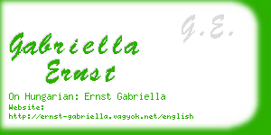 gabriella ernst business card